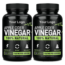 Organic dietary supplement Vitamins Apple Cider Vinegar Capsules 1500mg  per serving For Slimming